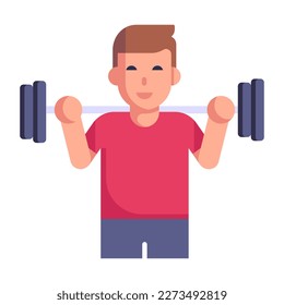 Agarra este asombroso icono plano del entrenamiento 