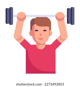 Grab this amazing flat icon of workout 