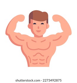 Agarra este asombroso icono plano del entrenamiento 