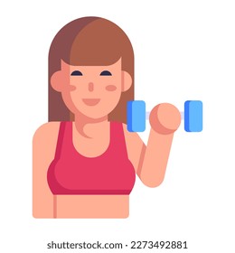 Grab this amazing flat icon of workout 