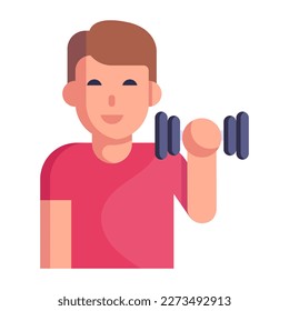 Nehmen Sie sich dieses unglaubliche, flache Symbol des Workout 