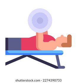 Agarra este asombroso icono plano del entrenamiento 