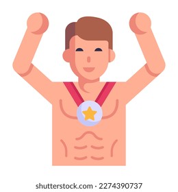 Grab this amazing flat icon of workout 