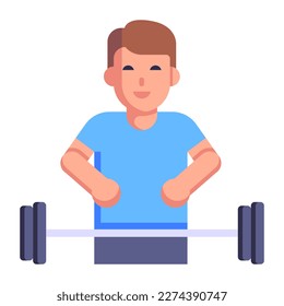 Nehmen Sie sich dieses unglaubliche, flache Symbol des Workout 