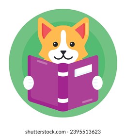 Grab this amazing flat rounded icon of playing dog 
