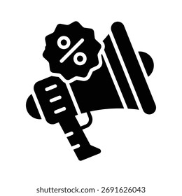 Holen Sie sich dieses erstaunliche flache Stil Symbol der Förderung im trendigen Stil