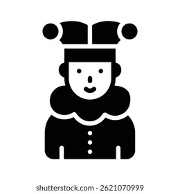 Grab this amazing glyph icon of clown character