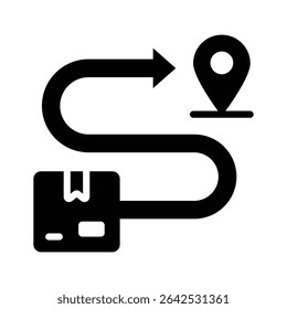 Grab this amazing glyph style icon of parcel tracking