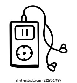 Grab this amazing hand drawn icon of music player 