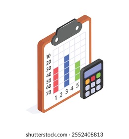 Grab this amazing icon of accounting in modern style