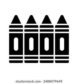 Grab this amazing icon of crayon colors, drawing tools, stationery equipment
