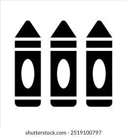 Grab this amazing icon of crayon colors, drawing tools, stationery equipment