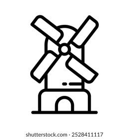 Grab this amazing icon of farm windmill in modern design style