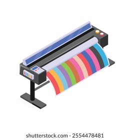 Grab this amazing icon of flex printing machine in modern style