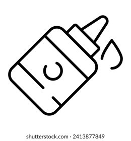 Grab this amazing icon of glue bottle, vector of sticky stationery item in modern style