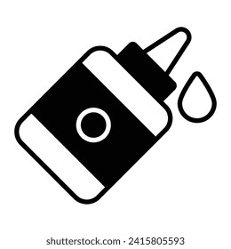 Grab this amazing icon of glue bottle, vector of sticky stationery item in modern style