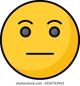 Grab this amazing icon of indifferent emoji, customizable flat vector