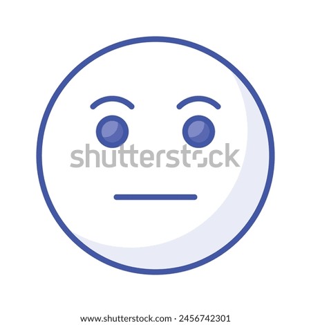 Grab this amazing icon of indifferent emoji, customizable flat vector