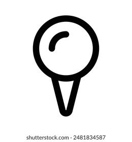 Grab this amazing icon of map pine, easy to use vector