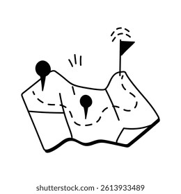 Grab this amazing icon of map in trendy style