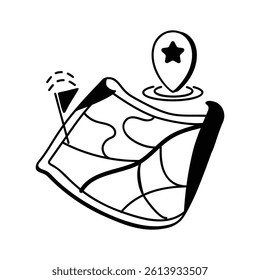 Grab this amazing icon of map in trendy style
