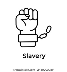 Grab this amazing icon of slavery, ready to use vector