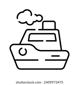 Grab this amazing icon of toy boat in trendy design style