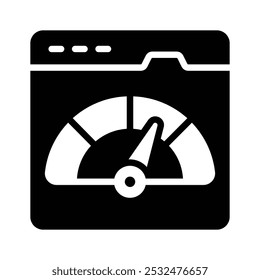 Pegue este ícone incrível de teste de velocidade do site, desempenho da web