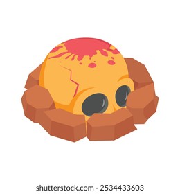 Grab this amazing icon of zombie face, ready to use vector