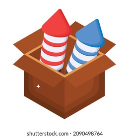 Grab this amazing isometric icon of firecrackers  