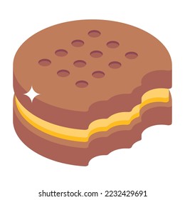 Grab this amazing isometric icon of cookies 