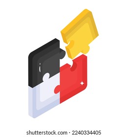Grab this amazing isometric icon of puzzle 