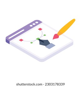 Grab this amazing isometric icon of prototyping 