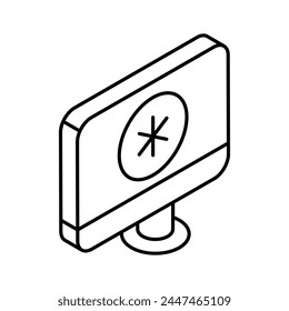 Grab this amazing isometric icon of online medications, medical and healthcare vector