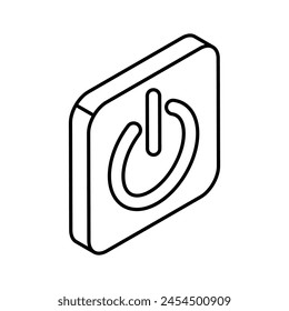 Schnappen Sie sich dieses erstaunliche isometrische Icon von Power Button, Shutdown Button