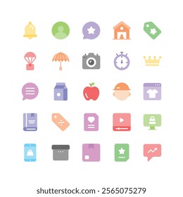 Grab this amazing set of ecommerce and shopping icons, ready for premium use