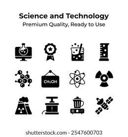 Agarra este increíble conjunto de iconos de ciencia y tecnología