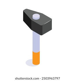 Grab this amazing sledge hammer isometric icon, customizable vector