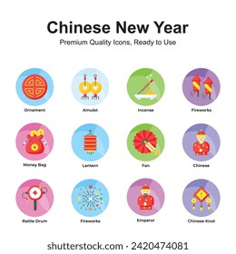 Grab this amazing and unique chinese new year icon set, ready to use in websites and mobile apps
