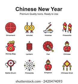 Grab this amazing and unique chinese new year icon set, ready to use in websites and mobile apps
