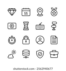 Grab this amazing user interface icons set in modern style