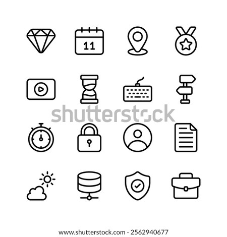 Grab this amazing user interface icons set in modern style