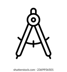 Grab this amazing vector design of geometry compass icon, flat icon design of drafting tool