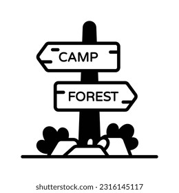 Grab this amazing vector of signpost in modern style, direction board or information board icon