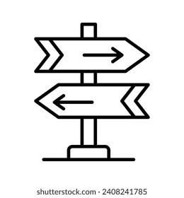 Agarra este increíble vector de señalización en un estilo moderno, tablero de dirección o icono de tablero de información