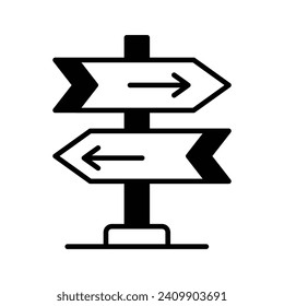 Agarra este increíble vector de señalización en un estilo moderno, tablero de dirección o icono de tablero de información