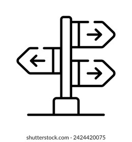 Grab this amazing vector of signpost in modern style, direction board or information board icon
