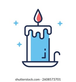 Grab this amazingly designed flat outline icon showing candle