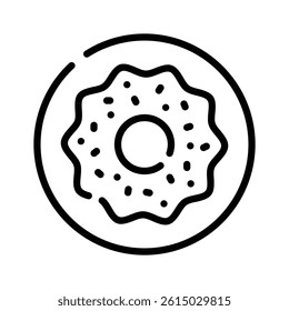 Grab this amazingly designed line icon of donut