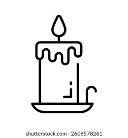 Grab this amazingly designed outline icon showing candle
